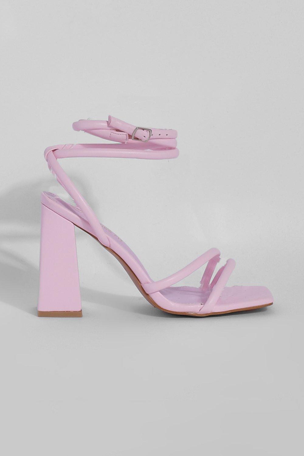 Pastel pink hot sale block heels